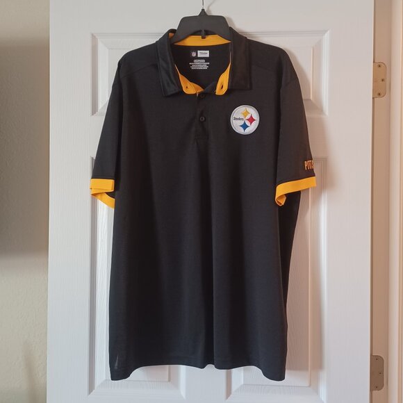 LIKE NEW! NFL Team Apparel Pittsburgh Steelers Dri-Fit Polo Size 2XL - Picture 1 of 6